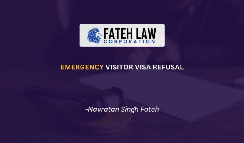 Emergency visitor visa refusal case involving humanitarian circumstances